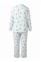 Blue Strawberry Patterned Striped Large Size Pajama Set Tbbaw27Ai00048 - 7