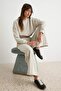 Stone Regular/Normal Fit Stand Collar Pipe Leg Thick Knitted Tracksuit Set Twoaw27Em00006 - 2