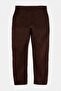 Kahverengi Kadife 100% Pamuk Straight Fit Boru Paça Normal Bel Kışlık Pantolon TMNAW27PL00014 - 3