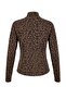 Brown-Multicolor Brushed Soft Fabric Leopard Pattern Thumb Hole Knitted Sports Jacket Thmaw26Sk00012 - 4