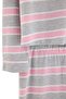 Gray Melange Pink Striped Collared Knitted Pajama Set Thmaw27Pt00147 - 3