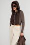 Kahverengi Beli Lastikli Oversize Uzun Trençkot TWOAW27TR00029 - 5
