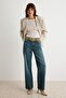 Mavi-Kahverengi Yüksek Bel Wide Leg Jeans TWOSS25JE00089