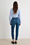 Dark Blue Extra Flexible High Waist Skinny Jeans Twoaw27Je00189 - 4