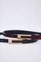 Black-Burgundy Double Pack Thin Women's Belt Twoss25Ke00001 - 4