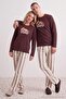 Brown Regular Fit Teddy Bear Printed Knitted Pajama Set Tmnaw27Pt00009 - 2
