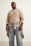 Plus Size Stone Oversize/Wide Fit Basic Sweatshirt Tmnaw27Ao00026 - 3