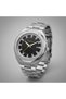 Men's Wristwatch Silver Color, Black Dial - Stylish Metal Band, 2 Years Warranty - 3