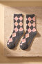 Children's plaid studded cotton socks - 3