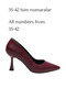 Burgundy Leather 10 cm Heeled Ernio Stiletto Women's Shoes - 3