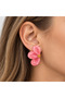 Hole-Free Compression Clip-On Women's Earrings - Acrylic Flower Earrings - 2