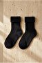 Children's 3-Piece Curled Ankle Socks School Socks Brown Mix - 3