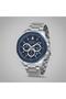 Men's Wristwatch Silver and Blue Color, Blue Dial - Stylish Metal Band, 2 Years Warranty - 3