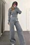 Women's Mock Neck Knit Cropped Sweater Pants Knit Top and Bottom Set
