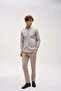 Men's Khaki Dynamic Fit Judge Collar Striped Long Sleeve Pocketless 100% Cotton Shirt - 4