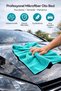 (1 Piece) 40×60 cm Premium Quality 100% Microfiber Car Polish Drying and Rinsing Cloth Extra Water Absorbent - 7