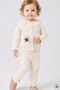 Floral Appliqué Ruffle Collar Knitwear Baby Set