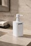 Mina White Square Striped Liquid Soap Dispenser