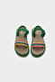 Capone Wedge Heel String Multi Green Women's Slippers - 6