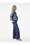 Cotton Loose-Fit Stoned Wide-Leg Denim Trousers - 2
