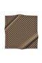 100% twill silk scarf 90x90 milk coffee monogram pattern hand stitched women's scarf - 6