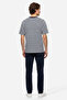 Men's Navy Blue Straight Fit Trousers - 2
