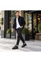 Ba0505 Men's Sneaker with Hook Detail and Black Sole - Lace-Up, Comfortable Fit, Casual Sports Shoes - 7