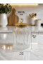 3-Piece Diamond Handle Vacuum Gold Metal Lid Prism Shape Model Diamond Pattern Jar Organizer 3X1000 ml - 2