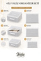 6-Piece Striped Baby Care Bag Hospital Discharge Organizer Set Luggage Organizer - 8