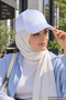 White Plain Baseball Cap with Velcro on the Back, Adjustable Unisex Cap – Casual Sports Basic Model Hat - 3