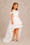 Girl's Princess Tulle Detailed Tailored Evening Dress for Special Occasions Ak2614