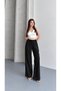 Women's tencel fabric high waist loose leg elastic waist loose pants - 4