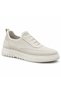 Ba0911 Beige Men's Sneaker - Special Knitted Knitwear, Breathable Leather, Powder Detail, Lightweight, Comfortable, Casual Sports Shoes
