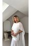 Cape Skirt Chiffon Lined Special Occasion Graduation Wedding Henna Engagement Women's Dress - 7
