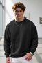 Men's Black Crew Neck Sweatshirt
