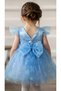 Girl's Elsa Glitter Tutu Bowknot Lined Dress Party Ball Gown Evening Dress - 2