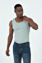 Men's Halter Neck Combed Cotton Camisole Fitted Fit Sportsman Lycra Athlete Mint - 6