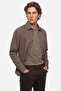 Men's Brown Lyocell Blend Regular Fit Long Sleeve Shirt - 3