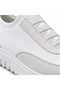 Ba0911 White Men's Sneaker - Special Knitted Knitwear, Breathable Leather, Powder Detail, Lightweight, Comfortable, Casual Sports Shoes - 4