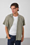 Men's Linen Oversize Relaxed Fit Short Sleeve Summer Shirt - 2