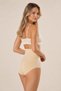 Seamless Laser Cut Waist Basen Toning Slim High Waist Slip Anti-Slip Corset Skin Color - 4