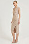 V-Neck Backless Dress - 2