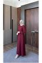Shawl Collar Belted Long Dress - 3