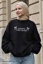 Bow Lettering Black Sweat