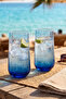 Iconic 4-Piece Soft Drink Glass Set Blue 470 Cc - 3