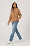 Women's Beige Wool Blended Cashmere Coat 1234640 Eva-1 - 3