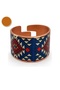 Red navy blue ottoman thick copper ring, adjustable