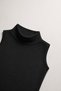 Women's Basic 3-Piece Women's Sleeveless Turtleneck Cotton T-Shirt Set (Black-Tan-White) - 7