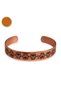 Copper black hand motif thin copper bracelet, adjustable