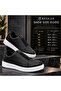 Kb-007 Black and White Men's Shoes - Single-Strap Velcro Laceless Height-Increasing High-Sole Comfortable Casual Sneaker - 8